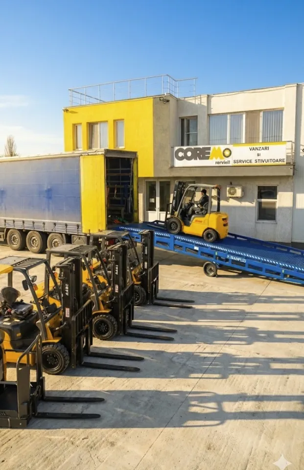 Stivuitoare TCM la sediul Coremo - Mobile